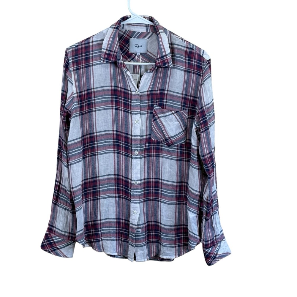 NWT $158 Women's‎ Rails Charli Shirt, Size S Plaid Raspberry Coast
